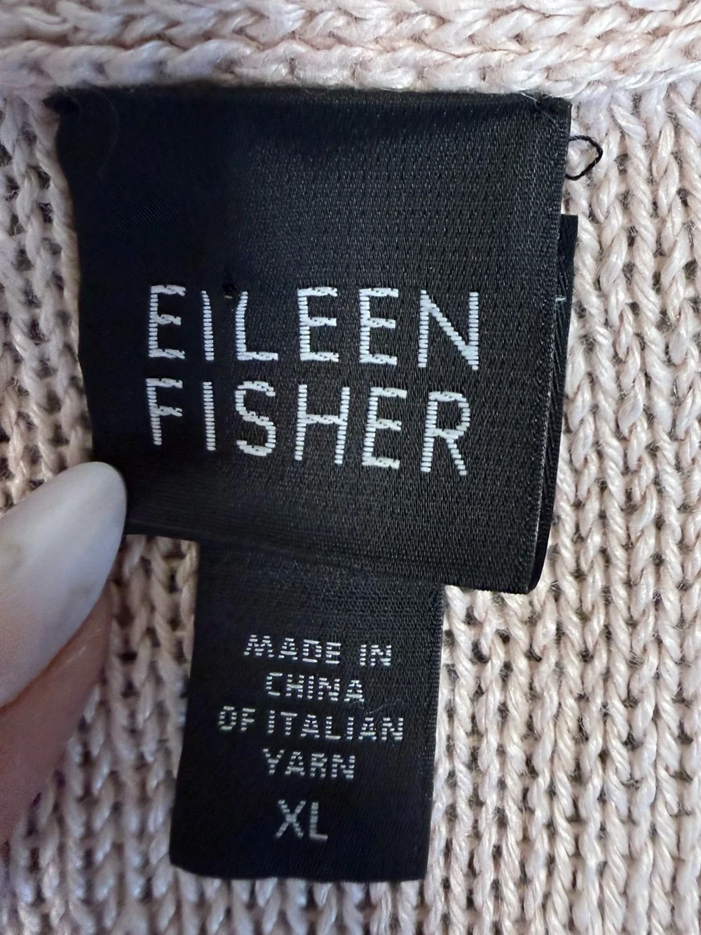 Eileen Fisher blush  pink knit top